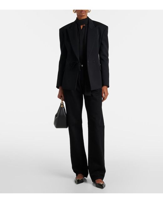 Valentino Black High-Rise Straight Jeans