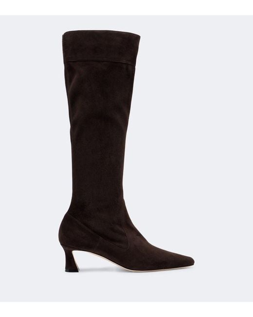 Malone Souliers Black Riva Suede Knee-High Boots