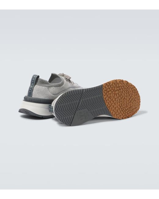 Brunello Cucinelli Sneakers Aus Strick in White für Herren