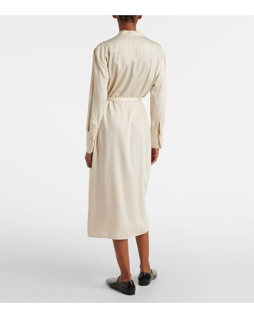 Vestido Midi Rosan Con Cinturon Joseph de color Natural