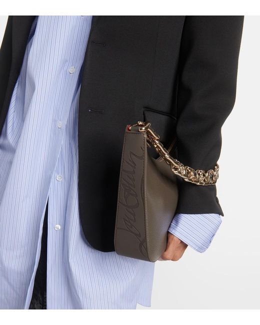 Christian Louboutin Gray Loubila Chain Large Shoulder Bag