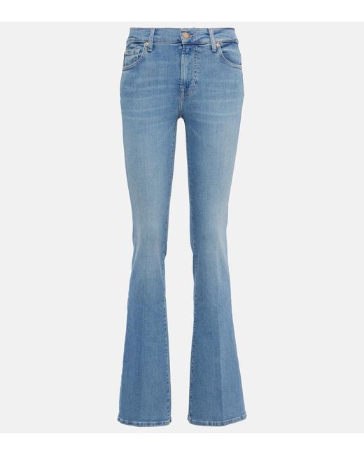 Jeans Bootcut Con Tiro Medio 7 For All Mankind de color Blue