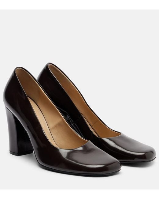 The Row Black Penelope Leather Pumps
