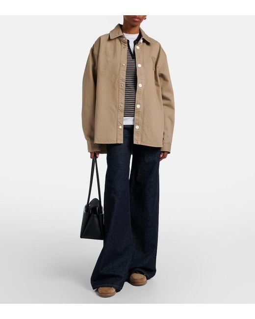 AMI Brown Ami De Cour Cotton Overshirt