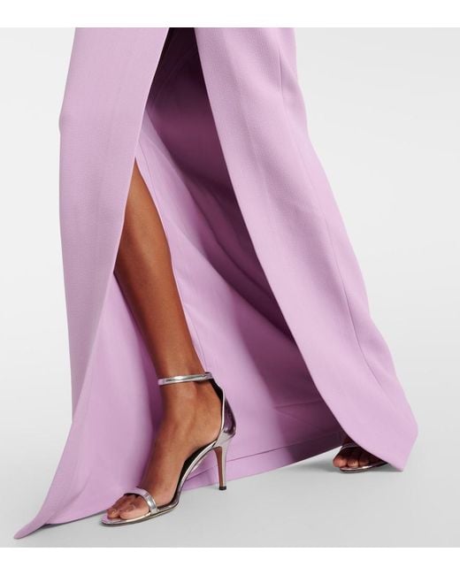 Rebecca Vallance Purple Chantara Embellished Gown