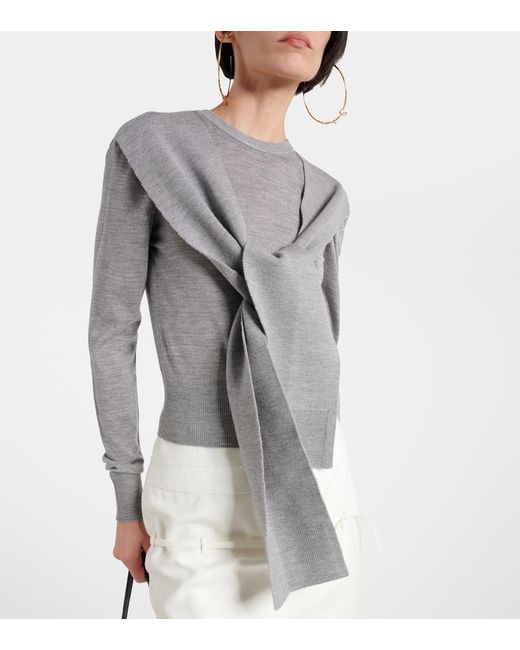 Jacquemus Gray Le Pull Rica Wool-Blend Sweater