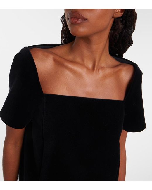 Khaite Black Benji Velvet Minidress