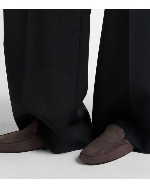 Tod's Brown Gommino Suede Loafers