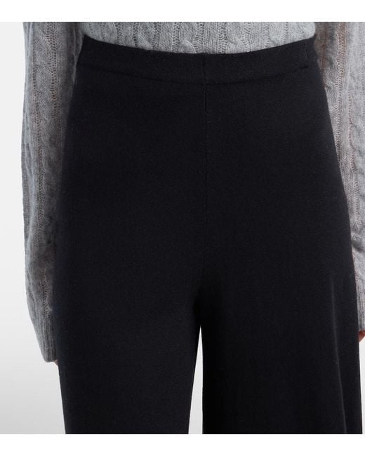 Lisa Yang Blue Ainsley Cotton And Cashmere Wide-Leg Pants