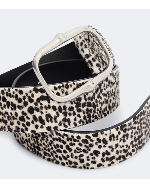 Isabel Marant White Holis Leopard-Print Calf Hair Belt