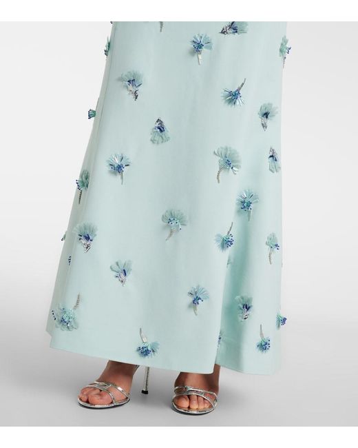 Jonathan Simkhai Blue Briella Embellished Gown