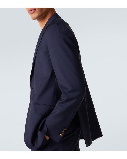 Etro Blue Wool Blazer for men