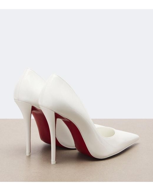 Christian Louboutin White Miss Z Patent Leather Pumps