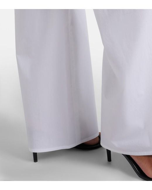 Dorothee Schumacher White Poplin Power Ii Cotton Poplin Wide-Leg Pants