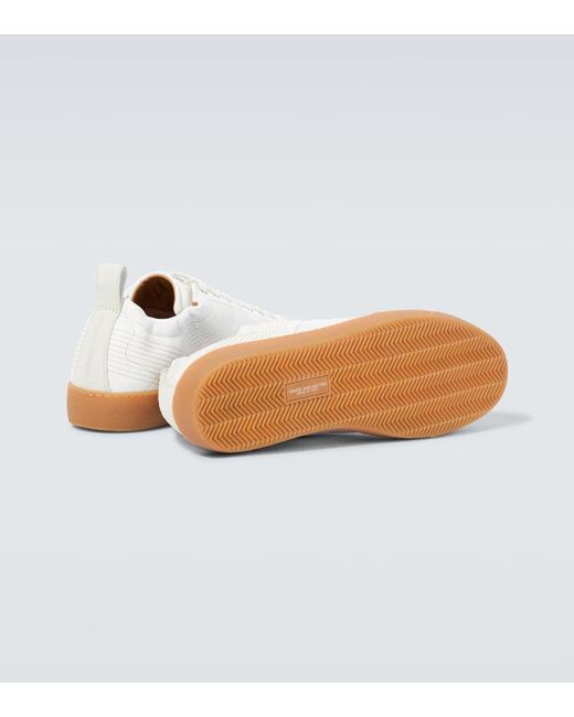 Baskets En Cuir Et Daim Dries Van Noten pour homme en coloris White