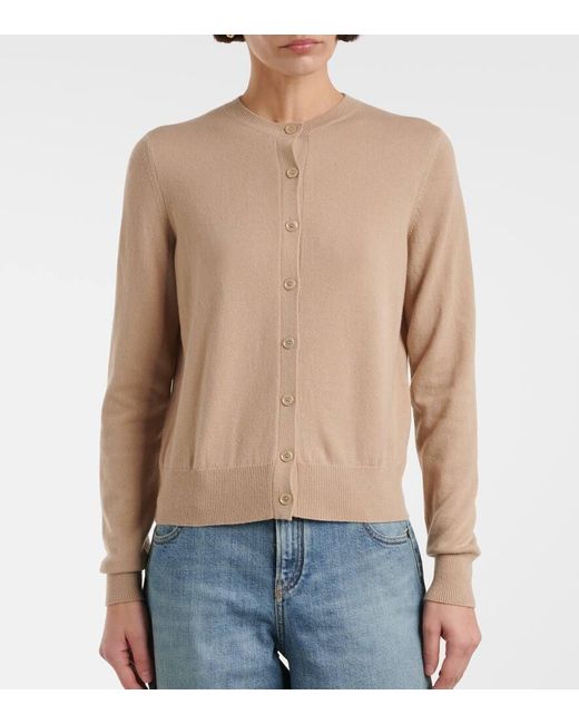 Cardigan Trenzado De Cachemir Ralph Lauren de color Natural