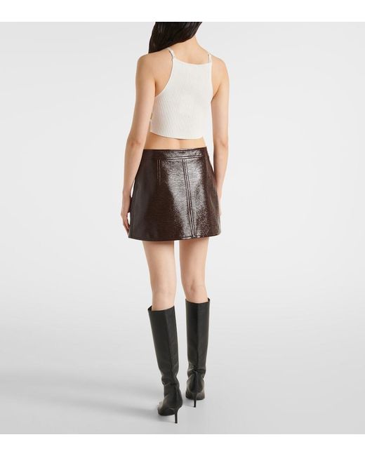 Courreges White Ribbed-Knit Cutout Tank Top