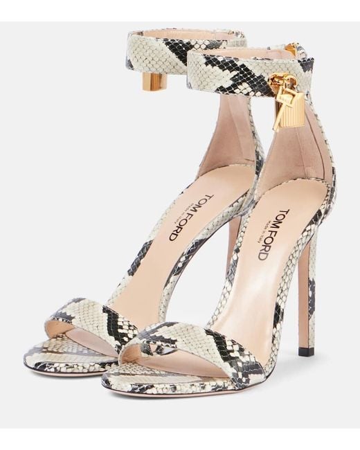 Tom Ford Natural Sandalen Padlock 105 Aus Leder