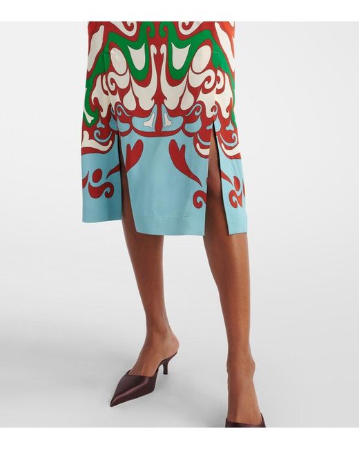 LaDoubleJ Red Buy Me A Martini Satin Midi Dress