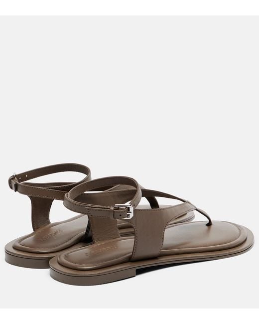 A.Emery Brown Sabine Leather Thong Sandals