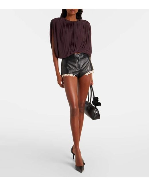Magda Butrym Purple Asymmetric Draped Top