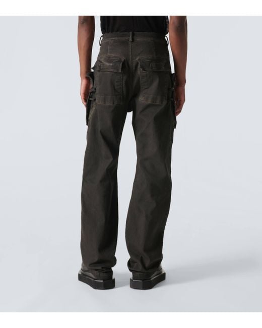 Pantalon cargo Stefan a taille basse en coton melange Rick Owens pour homme en coloris Gray