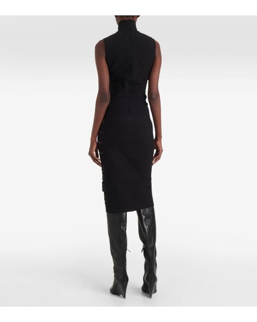Alaïa Black Cutout Midi Dress