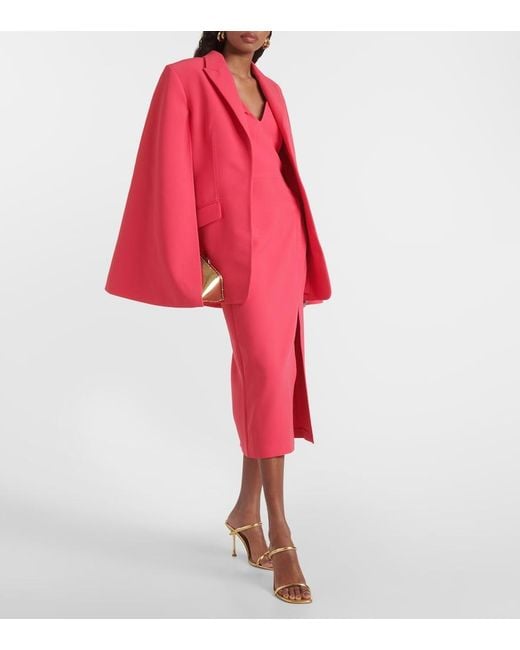 Safiyaa Pink Hadley Caped Blazer