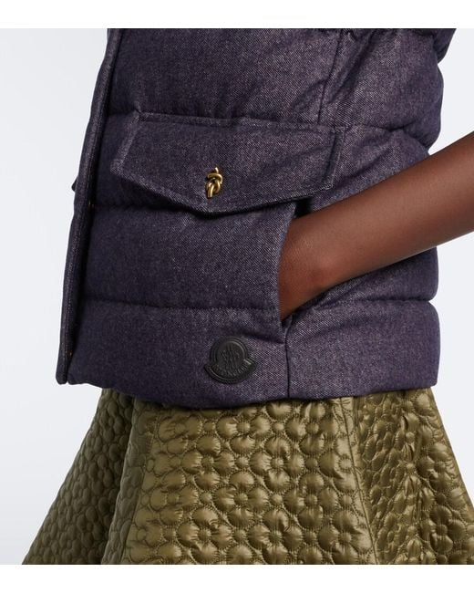 Moncler Blue Bessez Denim Down Vest