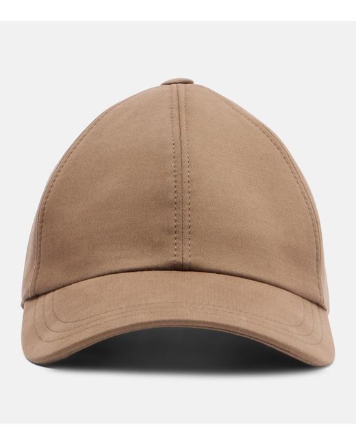 The Row Natural Caspian Cotton And Cashmere Canvas Baseball Cap