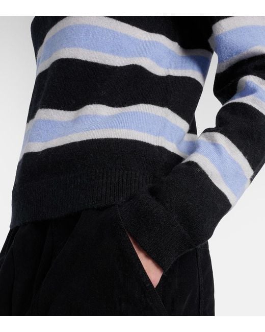 Velvet Black Everlake Striped Polo Sweater
