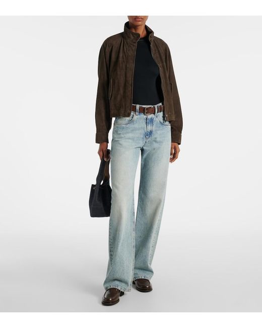Brunello Cucinelli Black Monili Cotton-Blend Top