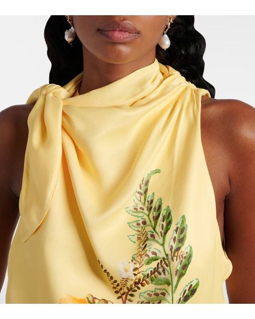 ALÉMAIS Yellow Bedrucktes Top Sol