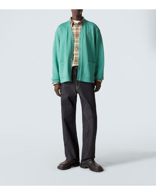Visvim Green Selmer Wool Cardigan for men