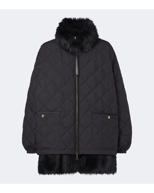 Moncler Black Chaleureux Convertible Quilted Down Jacket