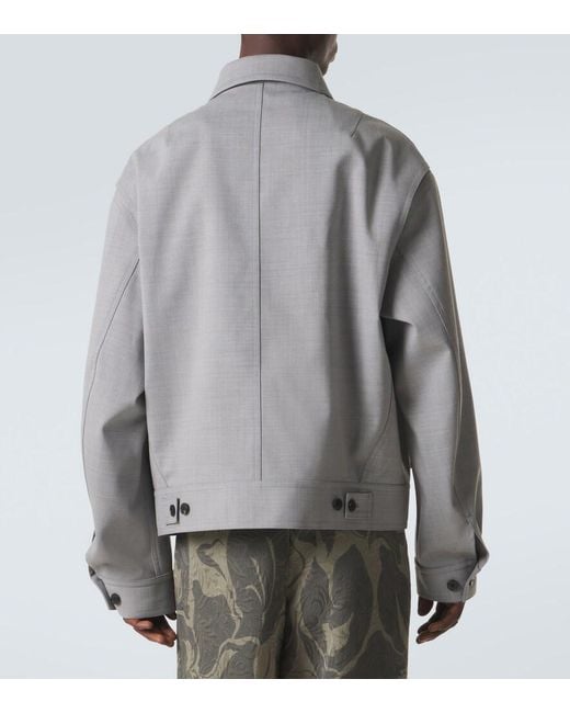 Dries Van Noten Gray Blouson Jacket for men