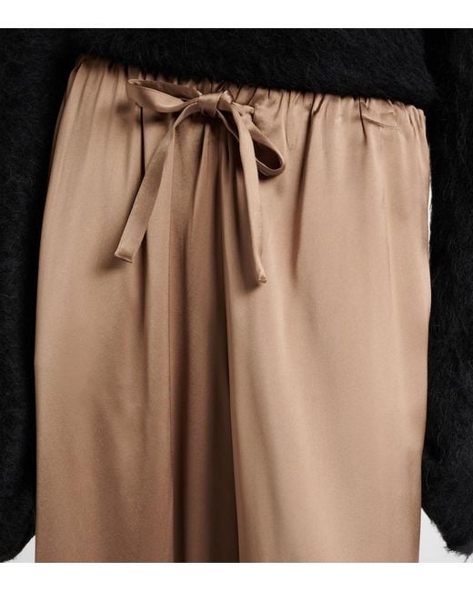 Totême  Natural Satin Wide-Leg Pants