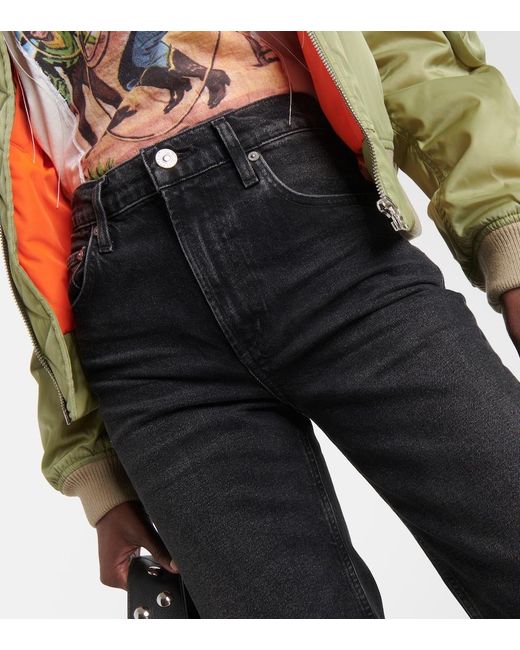 Citizens of Humanity Black Vidia Mid-Rise Bootcut Jeans