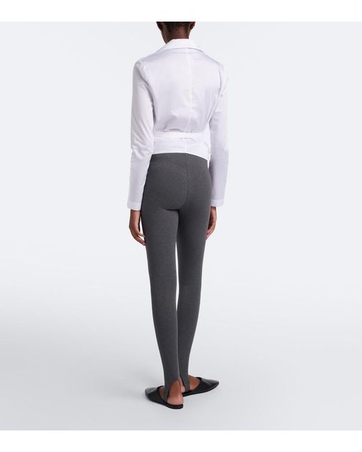 TOVE Gray Soreena Stirrup Leggings