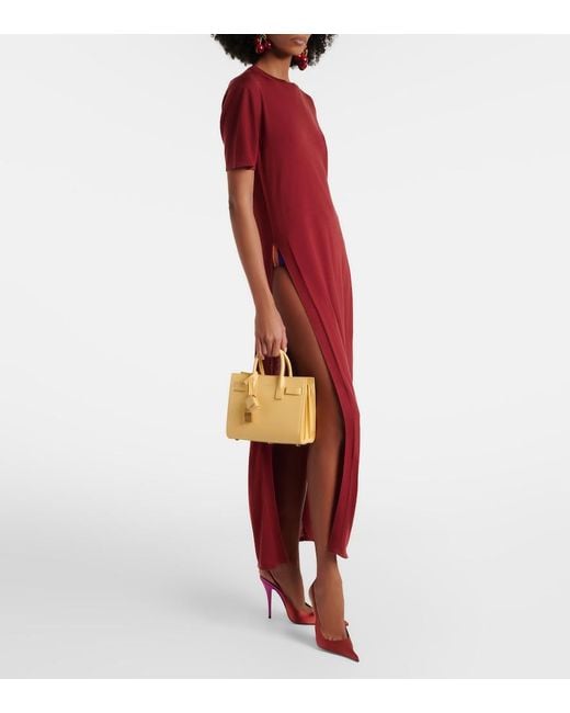 Sac De Jour Nano En Cuir Saint Laurent en coloris Metallic