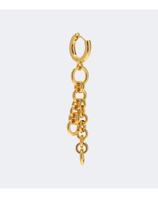 DEHANCHE White Revenge Asymmetric Chain Drop Earrings