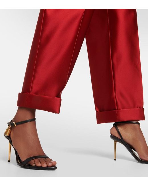 Tom Ford Silk Duchesse Tapered Pants