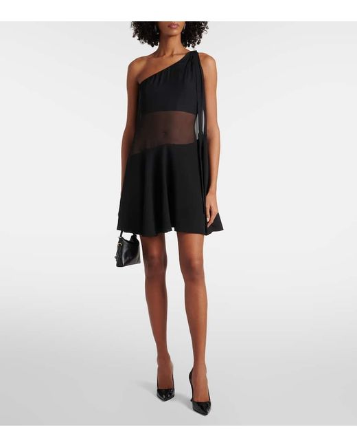 Nensi Dojaka Black One-Shoulder-Minikleid Daphne