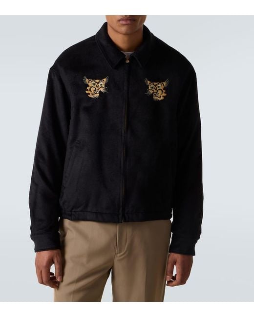 Visvim Norad Embroidered Silk Blouson in Black for Men | Lyst UK
