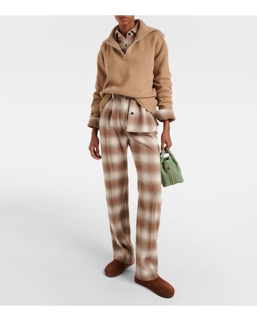Loro Piana Brown Parksville Cashmere Sweater