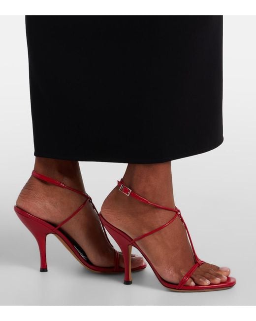 Jude Red Mixer Leather Slingback Sandals