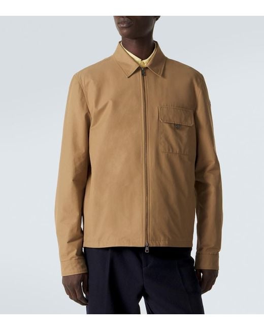 Moncler Brown Cotton-Blend Jacket for men