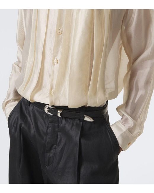Our Legacy White Every Georgette Tuxedo Shirt for men