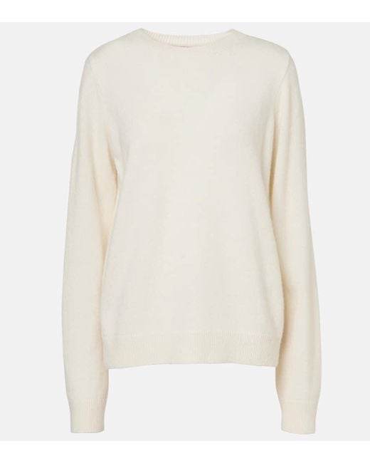 The Row White Pullover Ilura Aus Seide, Kaschmir Und Alpakawolle