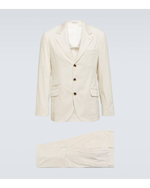 Brunello Cucinelli Natural Cotton Suit for men